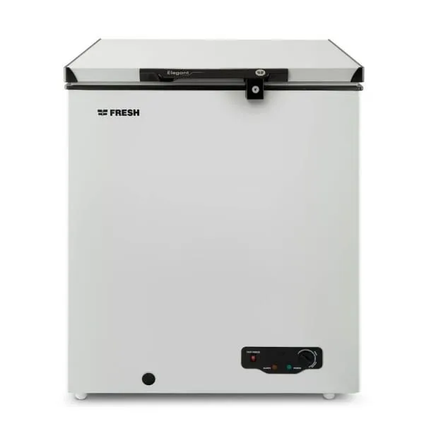 Fresh Elegant Chest Deep Freezer, Defrost, 145 Liter, White - FDF-190