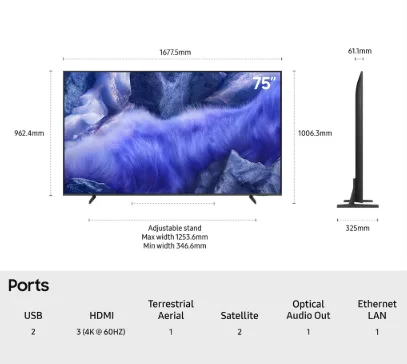 75" QLED QEF1 4K Vision AI Smart TV (2025)