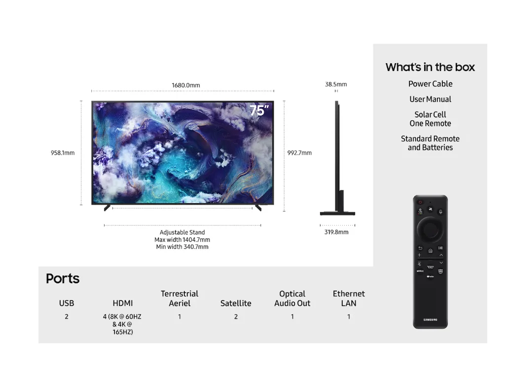 75" Neo QLED 8K Vision AI Smart TV (QN900F) - Image 2