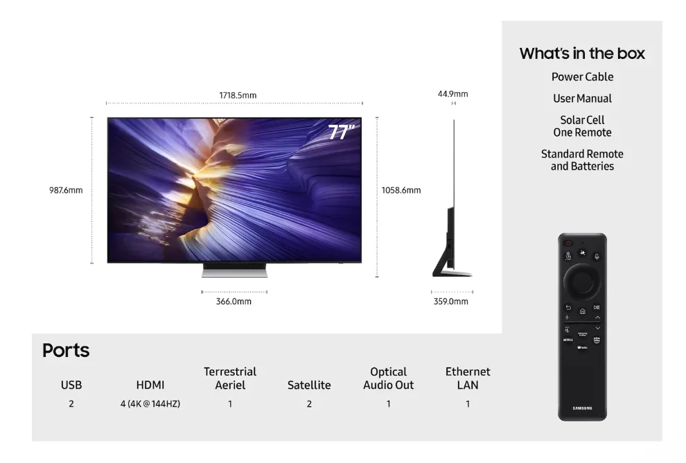 77" S90F 4K OLED Vision AI Smart TV (2025) - Image 2