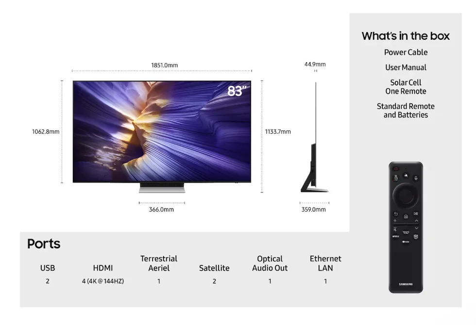 83" OLED S90F 4K Vision AI Smart TV (2025) - Image 2