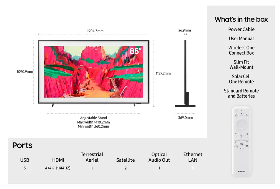 85" LS03D The Frame 4K QLED Art Mode Smart TV - Image 2