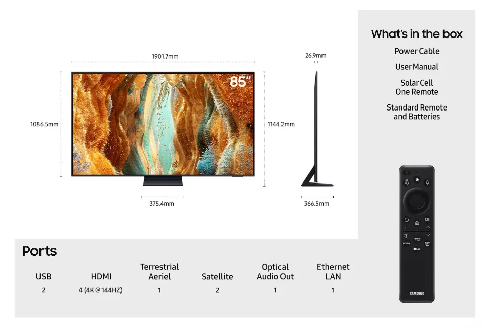 85" Neo QLED QN70F 4K Vision AI Smart TV (2025) - Image 2