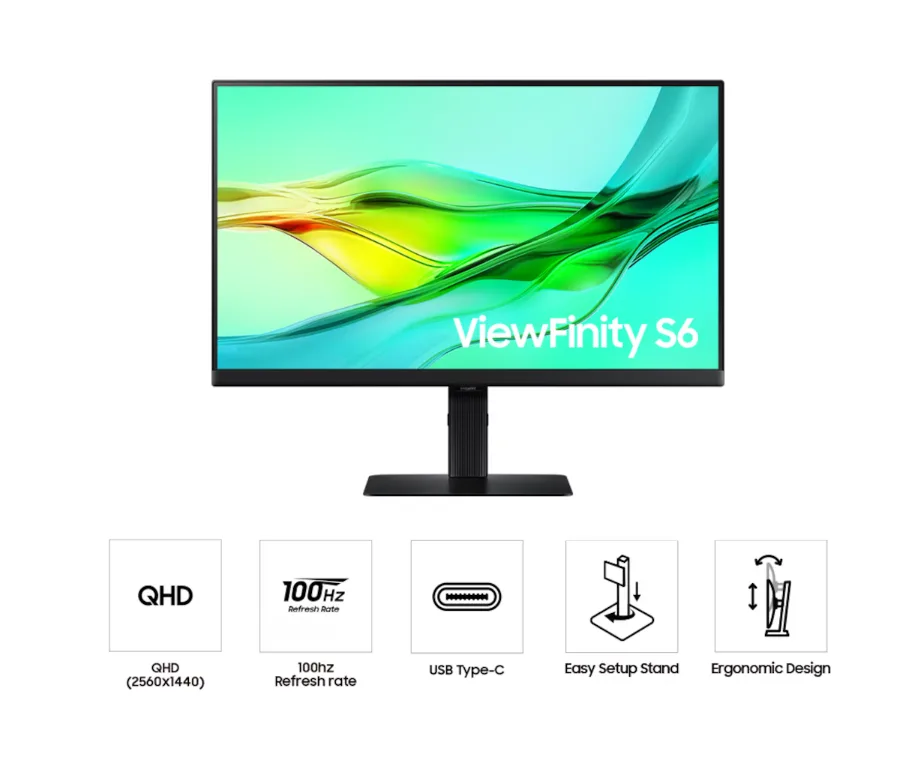 24" ViewFinity S60UD QHD Professional Monitor (100Hz) - Image 2