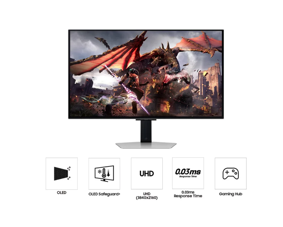 SAMSUNG 32" Odyssey OLED G8 (G80SD) 4K 240Hz Smart Gaming Monitor - Image 2