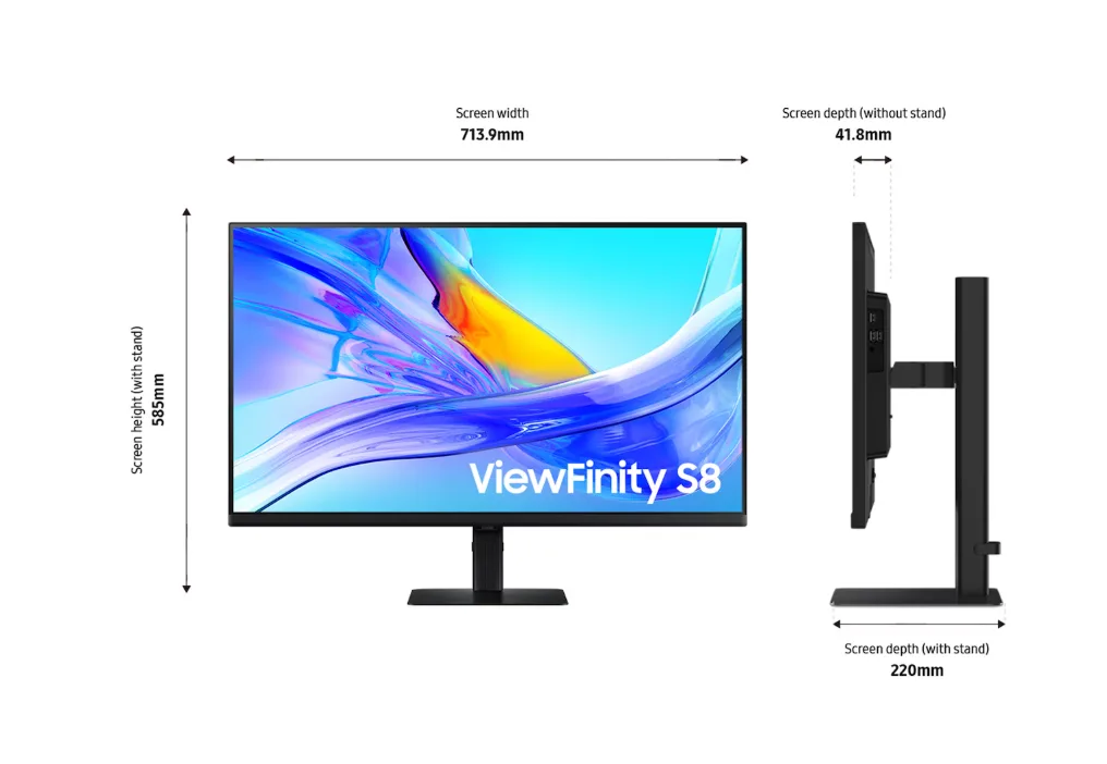 SAMSUNG 27" ViewFinity S8 (S80UD) 4K UHD USB-C Monitor - Image 3