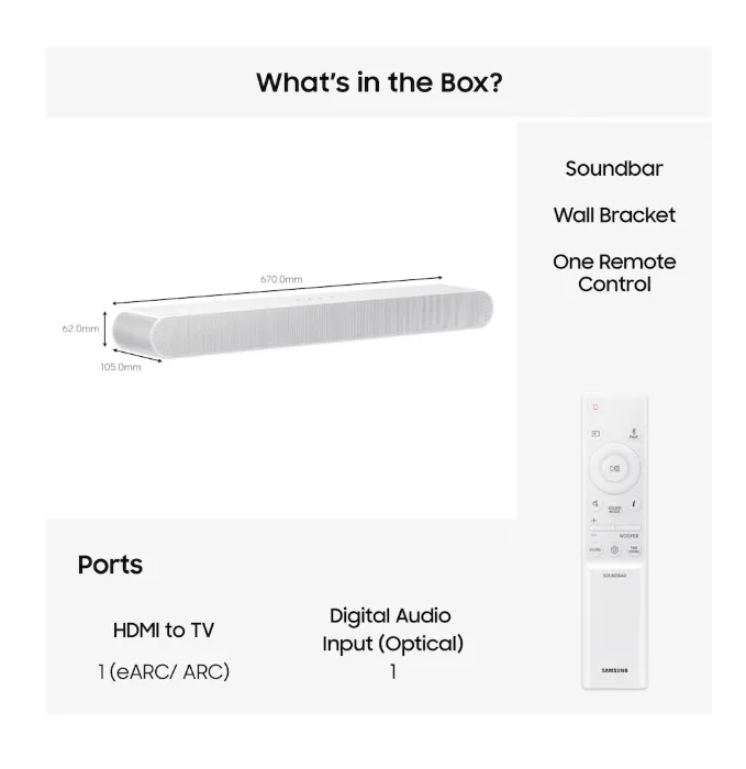 SAMSUNG S-Series 5.0ch All-in-One Lifestyle Soundbar (HW-S61D) - Image 3