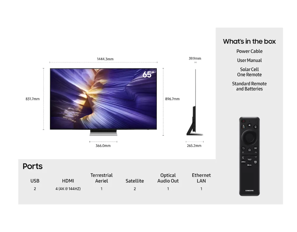 SAMSUNG 65" S90F 4K OLED Vision AI Smart TV (2025) - Image 2