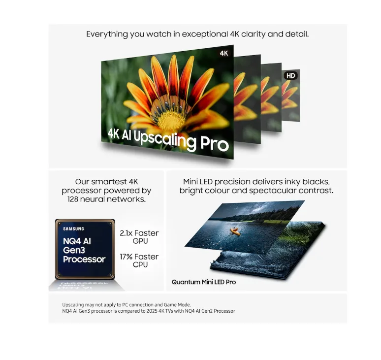 SAMSUNG 65" Neo QLED QN90F 4K Vision AI Smart TV (2025) - Image 2