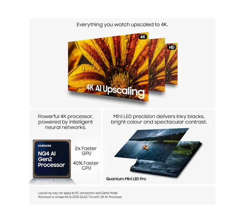 SAMSUNG 55" QN85F Neo QLED 4K Mini LED Vision AI Smart TV (2025) - Image 2