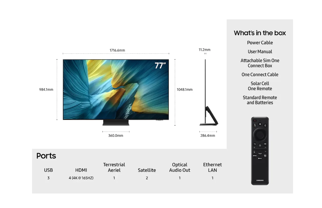 SAMSUNG 77" S95F Flagship 4K OLED 165Hz Vision AI Smart TV (2025) - Image 3