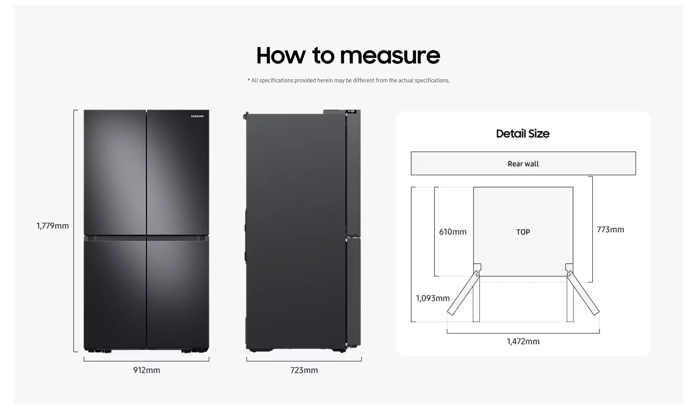 SASMUNG Bespoke AI 4 Door French Door Refrigerator Series 7 SpaceMax 649L - Image 4