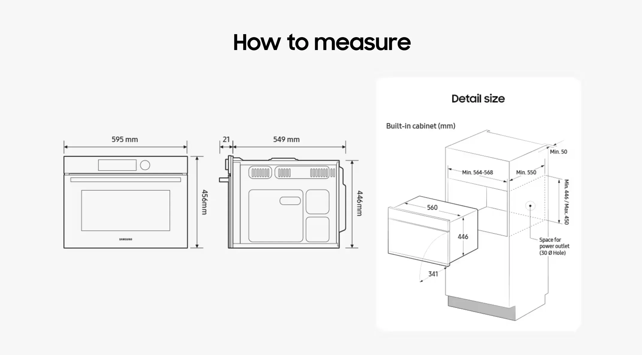 SAMSUNG Series 6 Bespoke 50L Compact Smart Combination Microwave Oven - Image 4