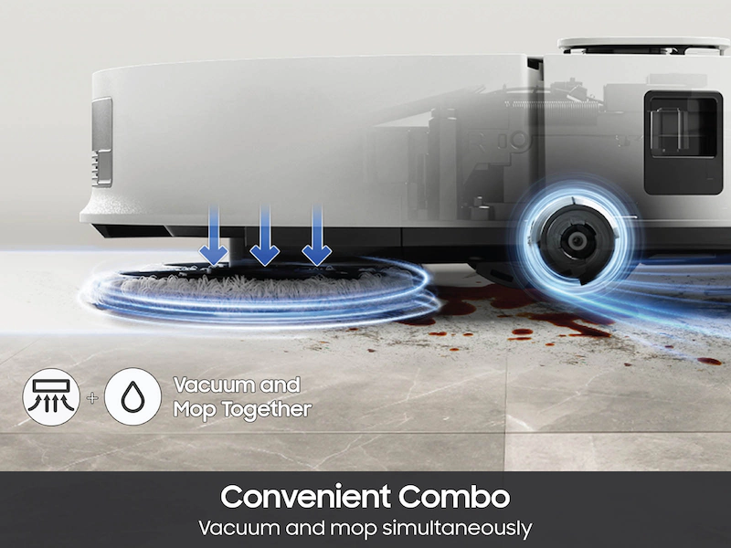Samsung Bespoke Jet Bot™ Combo AI+ 3-in-1 Cleaning VR7MD97714G/EU Robot Vacuum Cleaner - Satin Grey - Image 11